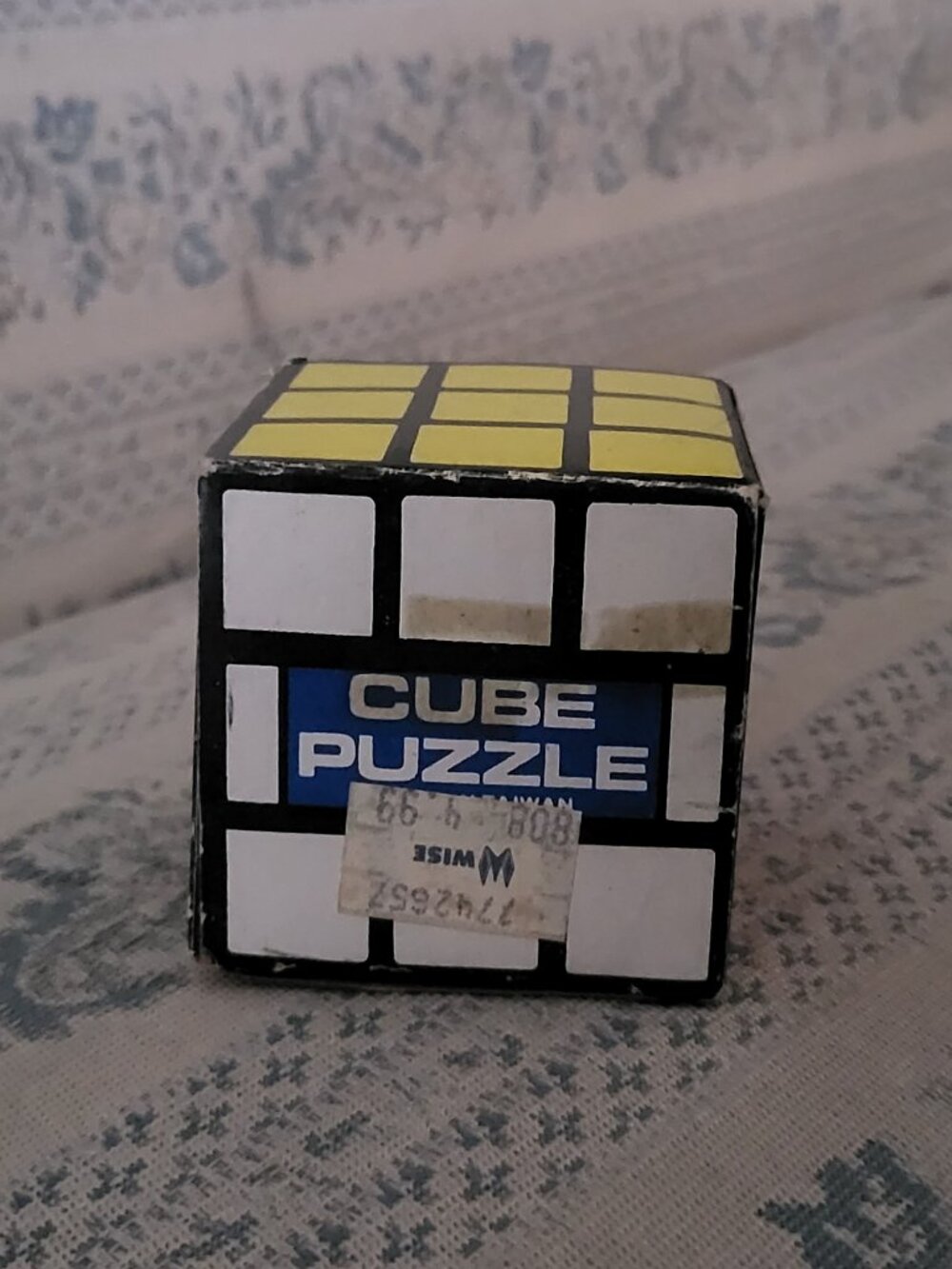 Vtg 1980s Cube Puzzle Made in Taiwan Rubiks Clone COMPLETE Box & Manual